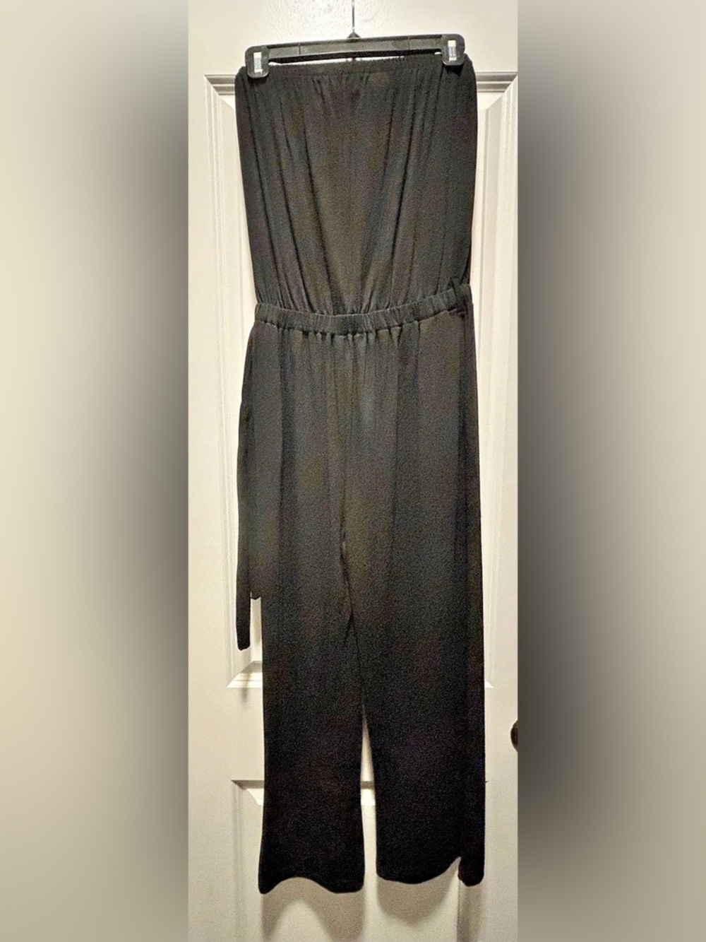 NWT ZESICA Black Strapless Belted Jumpsuit Black
